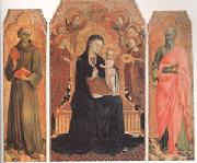 Stefano di Giovanni Sassetta Viirgin and child Enthroned with six Angels (mk05) oil on canvas